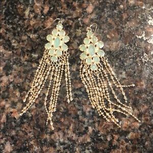 Vintage Drop Earrings with Fringe